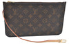 Authentic Louis Vuitton Monogram Neverfull Pouch Purse Clutch Bag LV K4411
