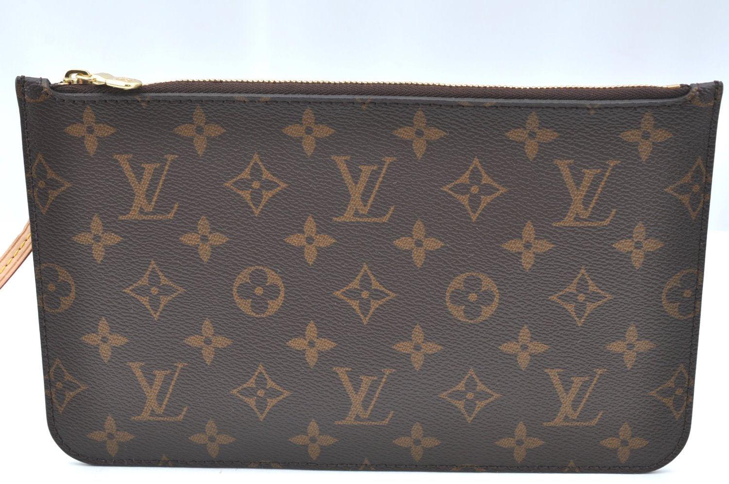 Authentic Louis Vuitton Monogram Neverfull Pouch Purse Clutch Bag LV K4411