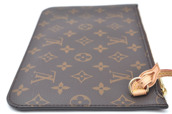 Authentic Louis Vuitton Monogram Neverfull Pouch Purse Clutch Bag LV K4411
