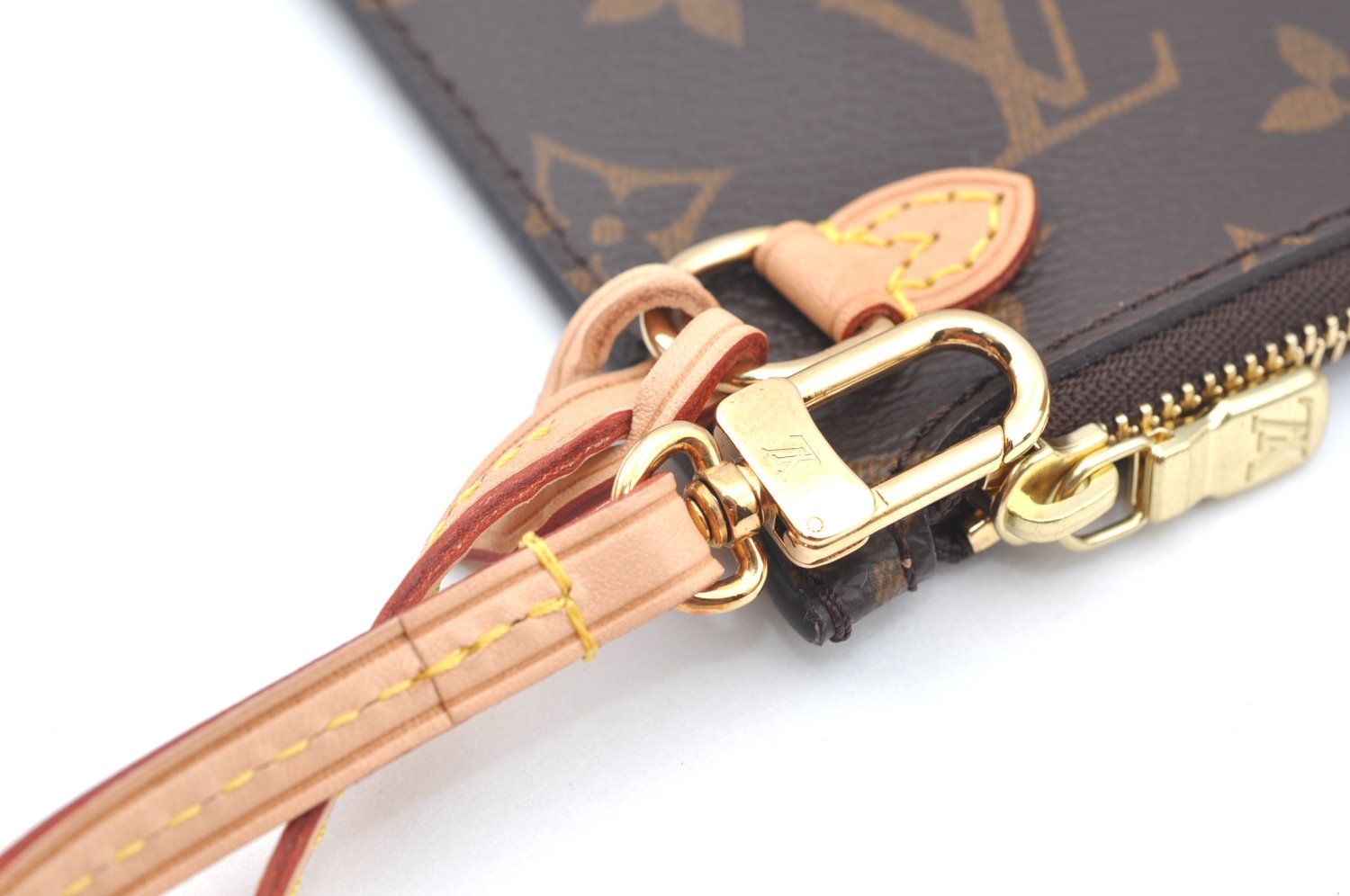 Authentic Louis Vuitton Monogram Neverfull Pouch Purse Clutch Bag LV K4411