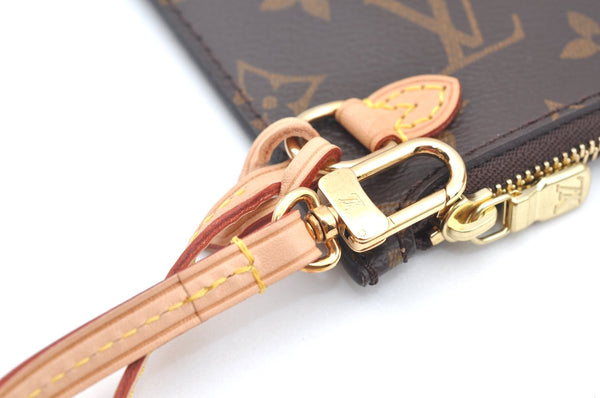 Authentic Louis Vuitton Monogram Neverfull Pouch Purse Clutch Bag LV K4411