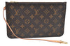 Authentic Louis Vuitton Monogram Neverfull Pouch Purse Clutch Bag LV K4419