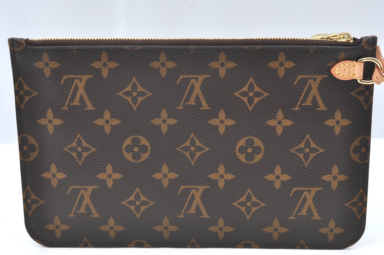Authentic Louis Vuitton Monogram Neverfull Pouch Purse Clutch Bag LV K4419