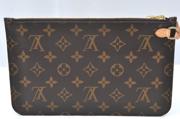 Authentic Louis Vuitton Monogram Neverfull Pouch Purse Clutch Bag LV K4419