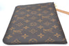 Authentic Louis Vuitton Monogram Neverfull Pouch Purse Clutch Bag LV K4419