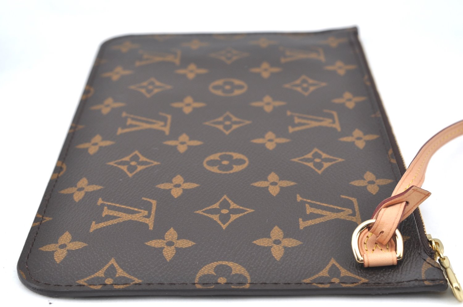 Authentic Louis Vuitton Monogram Neverfull Pouch Purse Clutch Bag LV K4419