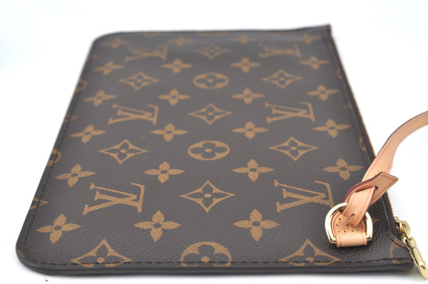 Authentic Louis Vuitton Monogram Neverfull Pouch Purse Clutch Bag LV K4419