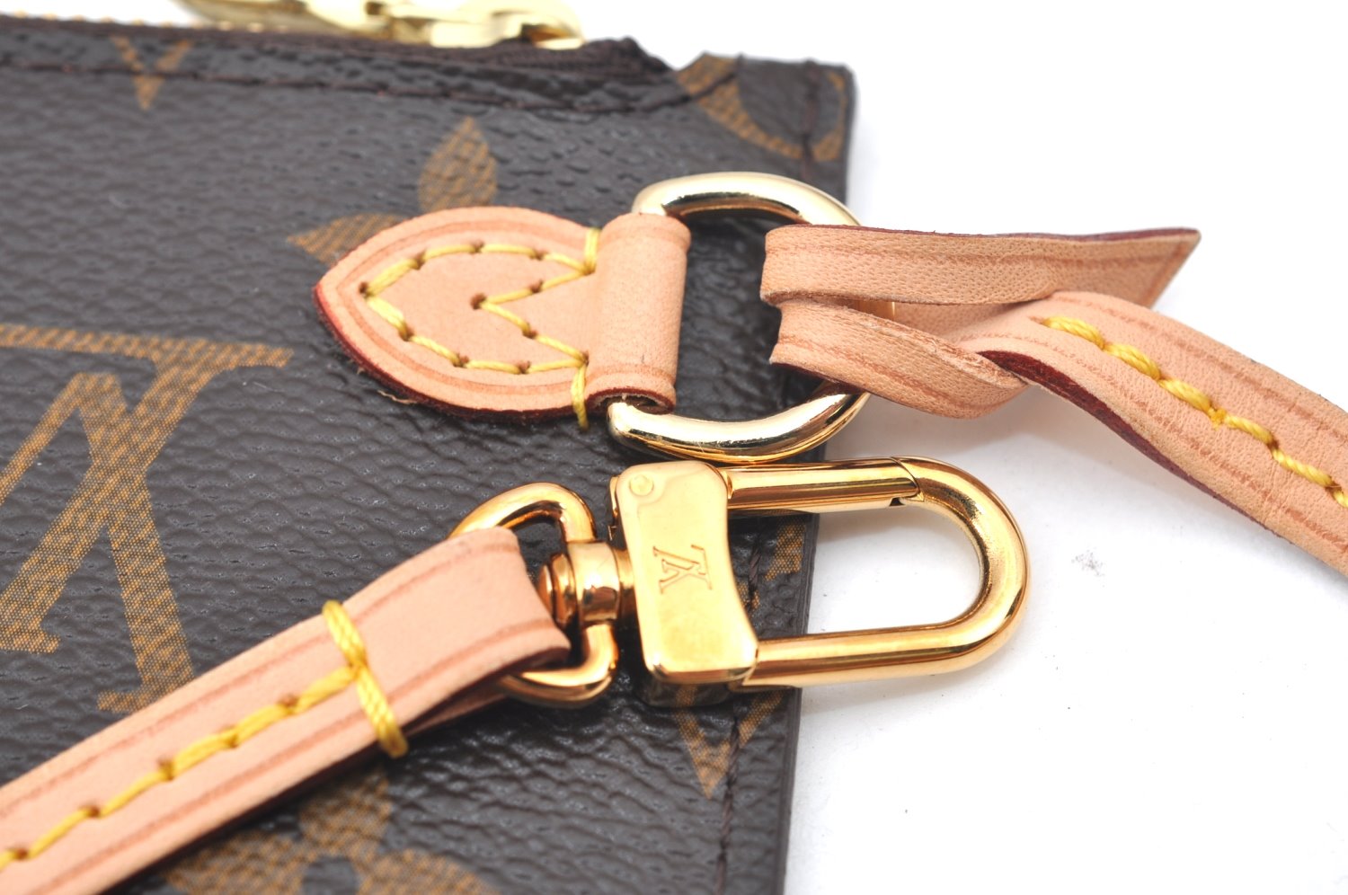 Authentic Louis Vuitton Monogram Neverfull Pouch Purse Clutch Bag LV K4419