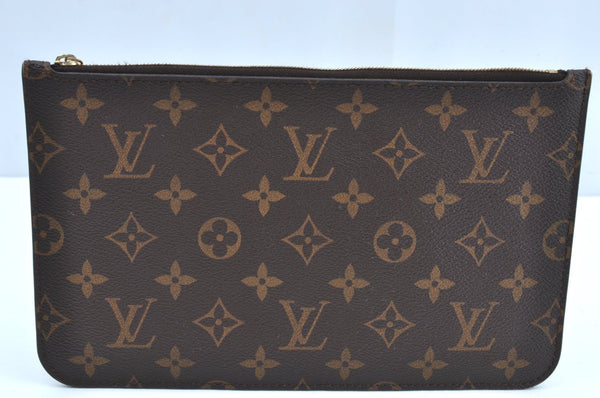 Authentic Louis Vuitton Monogram Neverfull Pouch Purse Clutch Bag LV K4421