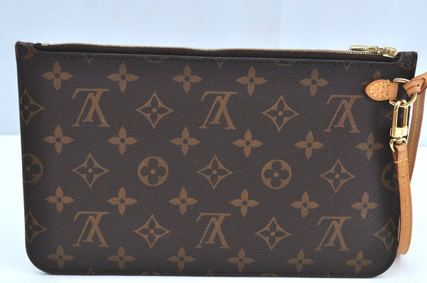 Authentic Louis Vuitton Monogram Neverfull Pouch Purse Clutch Bag LV K4421
