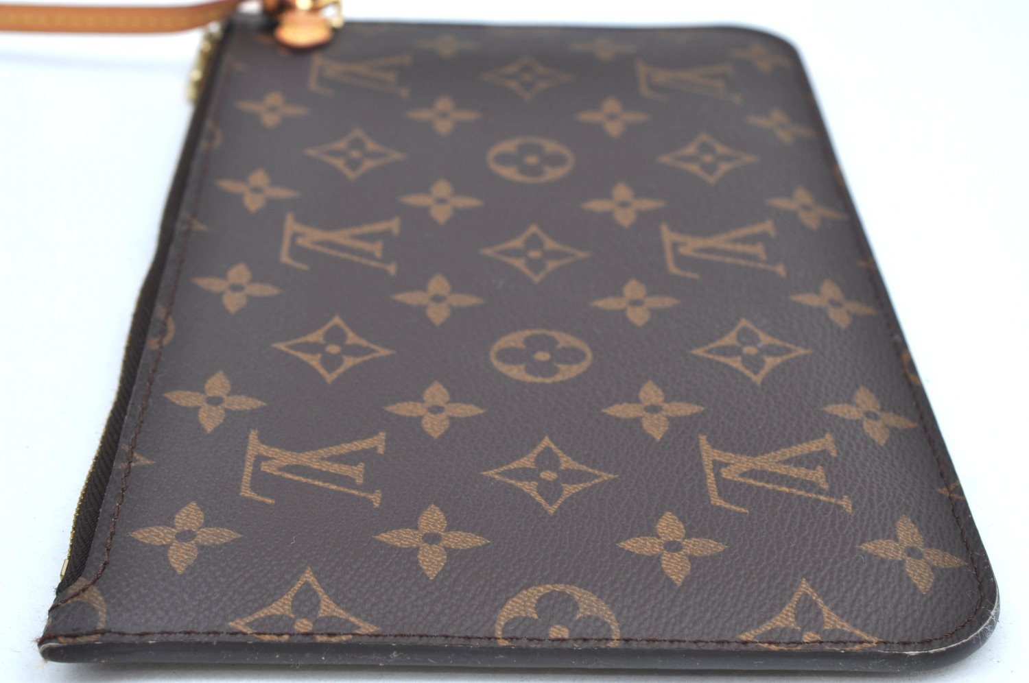 Authentic Louis Vuitton Monogram Neverfull Pouch Purse Clutch Bag LV K4421