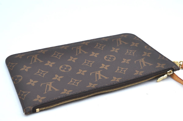 Authentic Louis Vuitton Monogram Neverfull Pouch Purse Clutch Bag LV K4421
