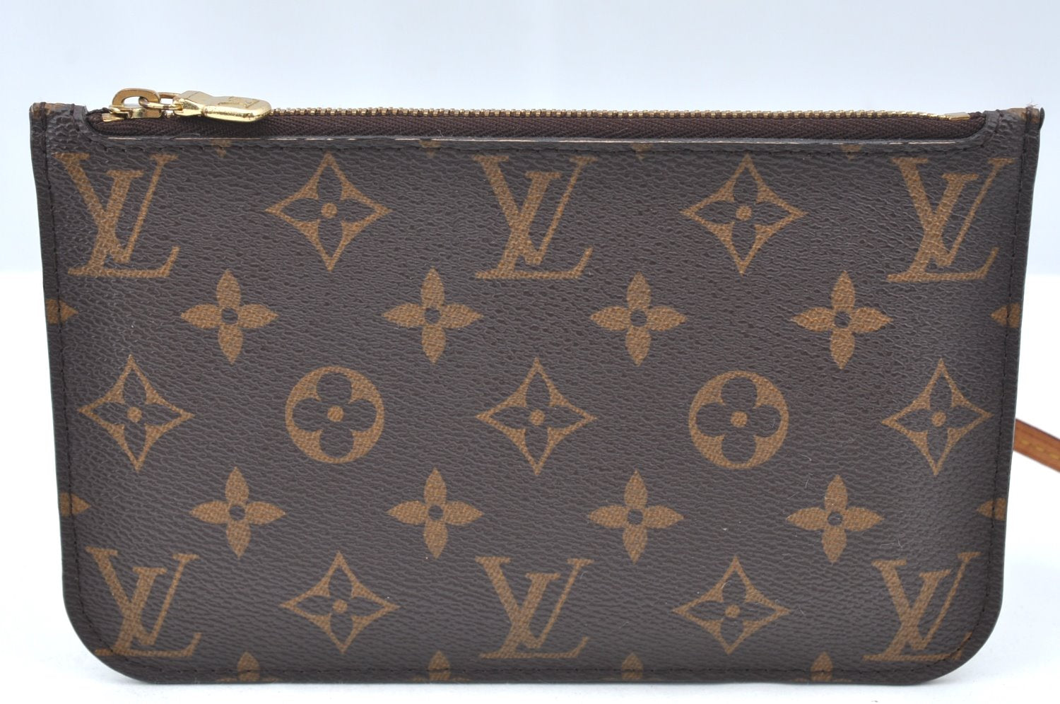 Authentic Louis Vuitton Monogram Neverfull Pouch Purse Clutch Bag LV K4424