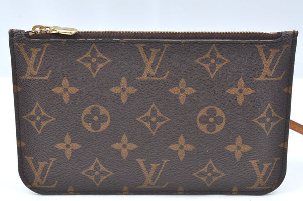 Authentic Louis Vuitton Monogram Neverfull Pouch Purse Clutch Bag LV K4424