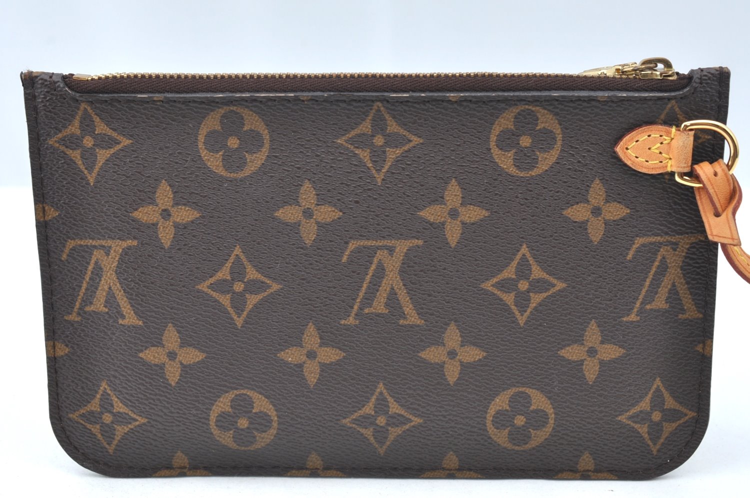 Authentic Louis Vuitton Monogram Neverfull Pouch Purse Clutch Bag LV K4424