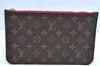 Authentic Louis Vuitton Monogram Neverfull Pouch Purse Clutch Bag Pink LV K4425