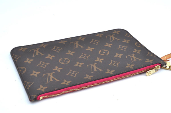 Authentic Louis Vuitton Monogram Neverfull Pouch Purse Clutch Bag Pink LV K4425
