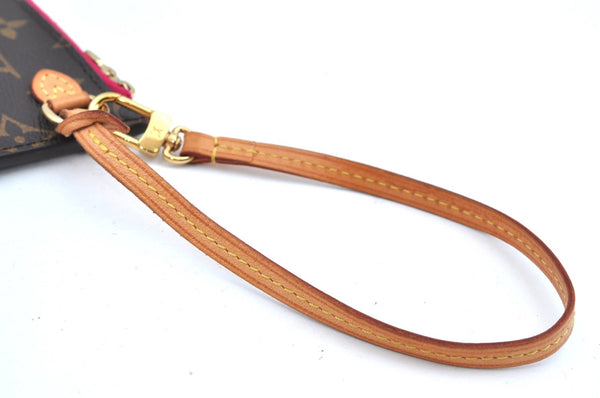 Authentic Louis Vuitton Monogram Neverfull Pouch Purse Clutch Bag Pink LV K4425