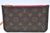 Authentic Louis Vuitton Monogram Neverfull Pouch Purse Clutch Bag Pink LV K4426