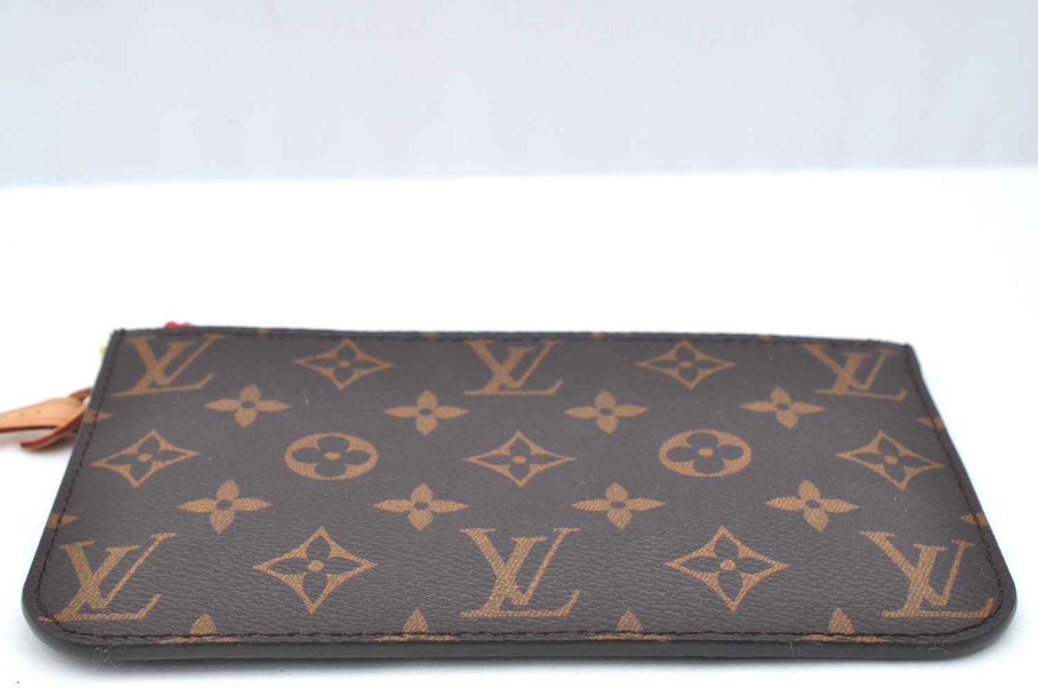Authentic Louis Vuitton Monogram Neverfull Pouch Purse Clutch Bag Pink LV K4426