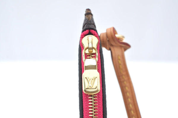 Authentic Louis Vuitton Monogram Neverfull Pouch Purse Clutch Bag Pink LV K4426