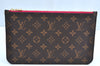 Authentic Louis Vuitton Monogram Neverfull Pouch Purse Clutch Bag Pink LV K4428