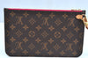 Authentic Louis Vuitton Monogram Neverfull Pouch Purse Clutch Bag Pink LV K4428
