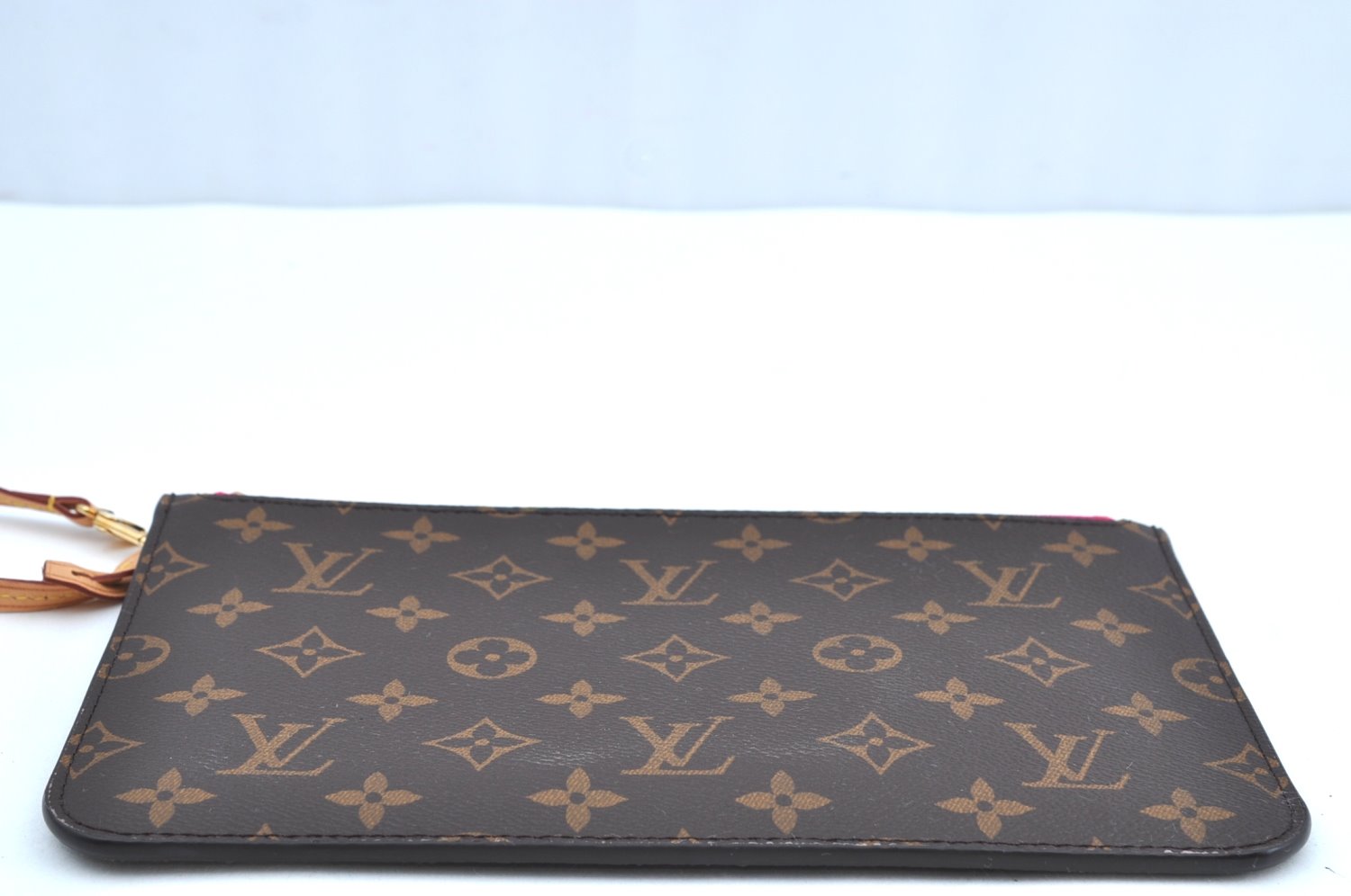 Authentic Louis Vuitton Monogram Neverfull Pouch Purse Clutch Bag Pink LV K4428
