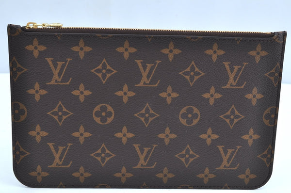 Authentic Louis Vuitton Monogram Neverfull Pouch Purse Clutch Bag LV K4429