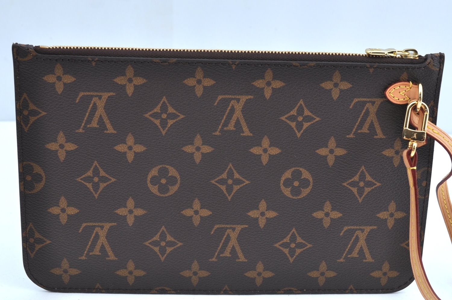 Authentic Louis Vuitton Monogram Neverfull Pouch Purse Clutch Bag LV K4429