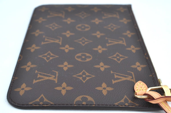Authentic Louis Vuitton Monogram Neverfull Pouch Purse Clutch Bag LV K4429