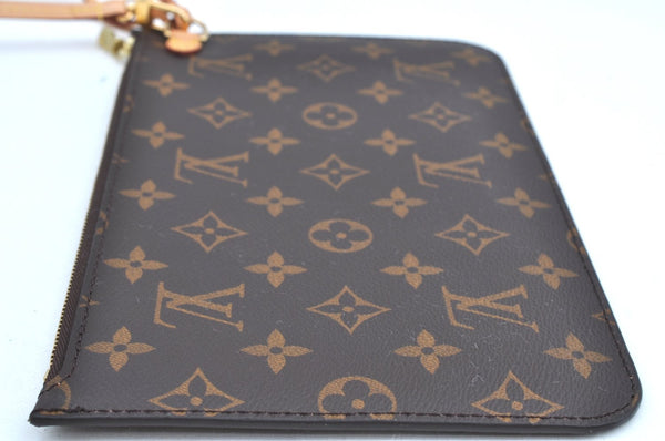 Authentic Louis Vuitton Monogram Neverfull Pouch Purse Clutch Bag LV K4429
