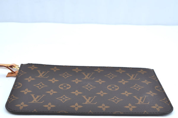 Authentic Louis Vuitton Monogram Neverfull Pouch Purse Clutch Bag LV K4429