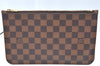 Auth Louis Vuitton Damier Neverfull Pouch Purse Clutch Rose Ballerine Pink K4440