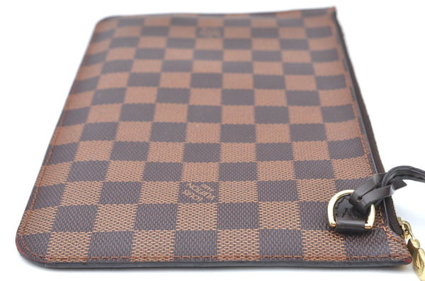 Auth Louis Vuitton Damier Neverfull Pouch Purse Clutch Rose Ballerine Pink K4440