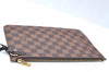 Auth Louis Vuitton Damier Neverfull Pouch Purse Clutch Rose Ballerine Pink K4440