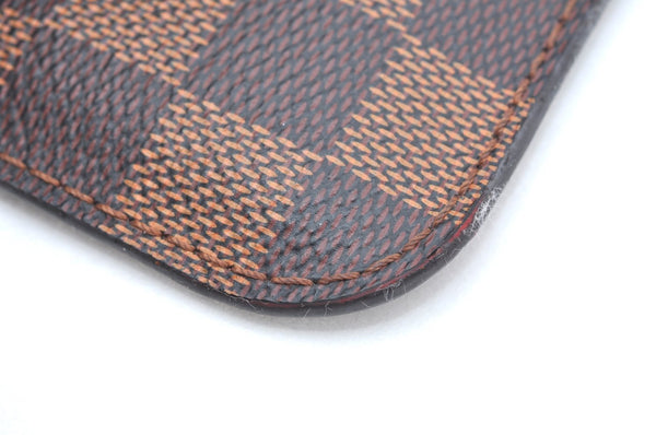 Auth Louis Vuitton Damier Neverfull Pouch Purse Clutch Rose Ballerine Pink K4440