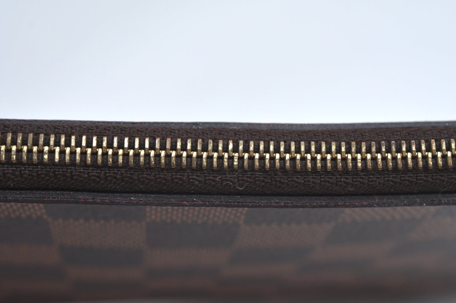 Auth Louis Vuitton Damier Neverfull Pouch Purse Clutch Rose Ballerine Pink K4440