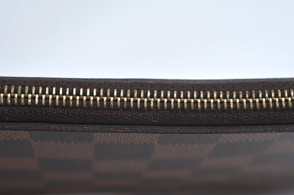 Auth Louis Vuitton Damier Neverfull Pouch Purse Clutch Rose Ballerine Pink K4440