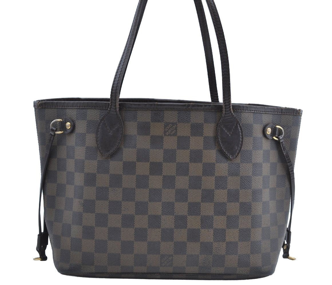 Authentic Louis Vuitton Damier Neverfull PM Shoulder Tote Bag N51109 LV K5134