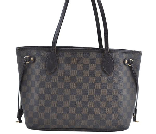 Authentic Louis Vuitton Damier Neverfull PM Shoulder Tote Bag N51109 LV K5134