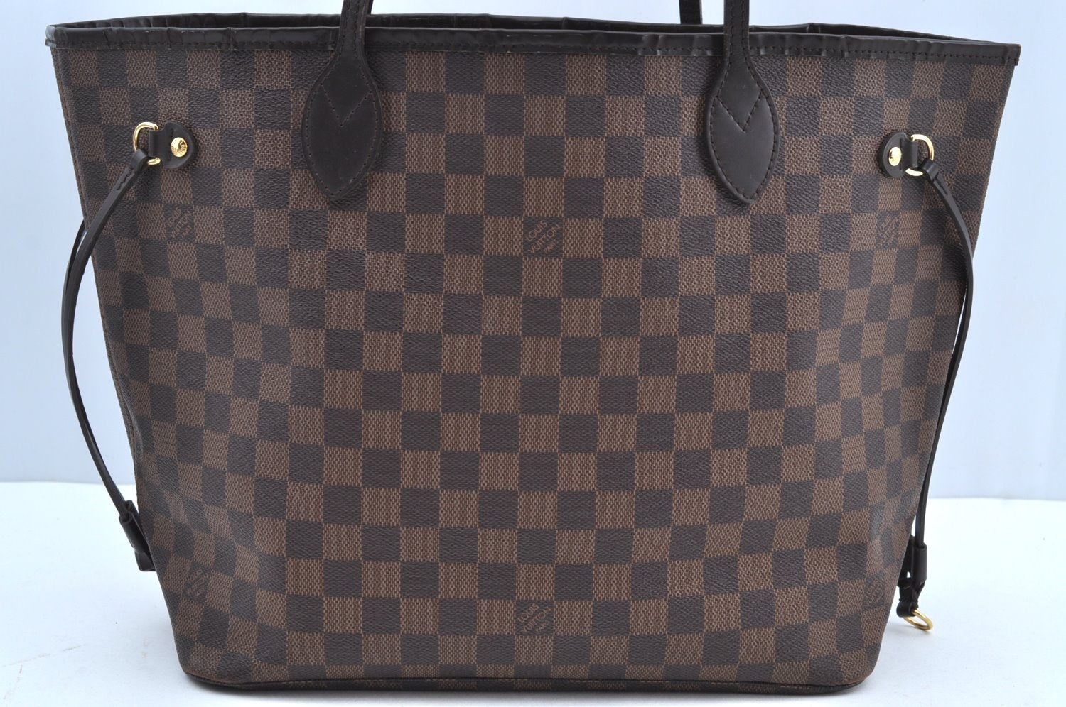 Authentic Louis Vuitton Damier Neverfull MM Shoulder Tote Bag N51105 LV K5199