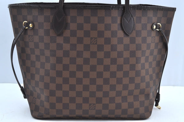 Authentic Louis Vuitton Damier Neverfull MM Shoulder Tote Bag N51105 LV K5199