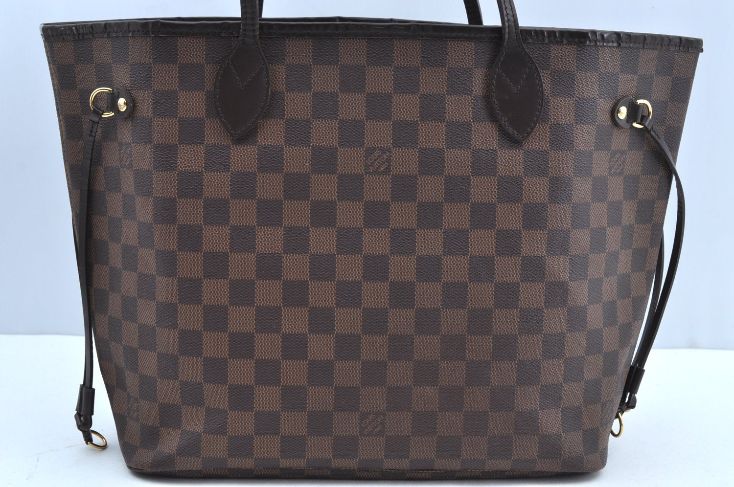 Authentic Louis Vuitton Damier Neverfull MM Shoulder Tote Bag N51105 LV K5199