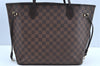 Authentic Louis Vuitton Damier Neverfull MM Shoulder Tote Bag N51105 LV K5199