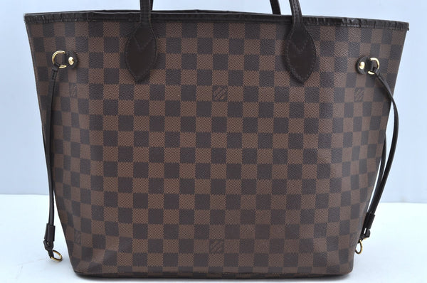Authentic Louis Vuitton Damier Neverfull MM Shoulder Tote Bag N51105 LV K5199