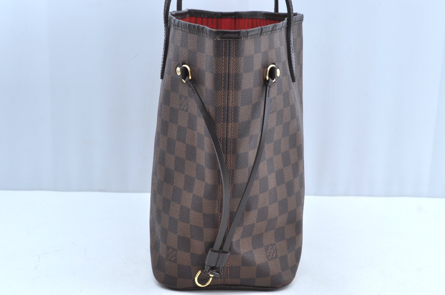 Authentic Louis Vuitton Damier Neverfull MM Shoulder Tote Bag N51105 LV K5199