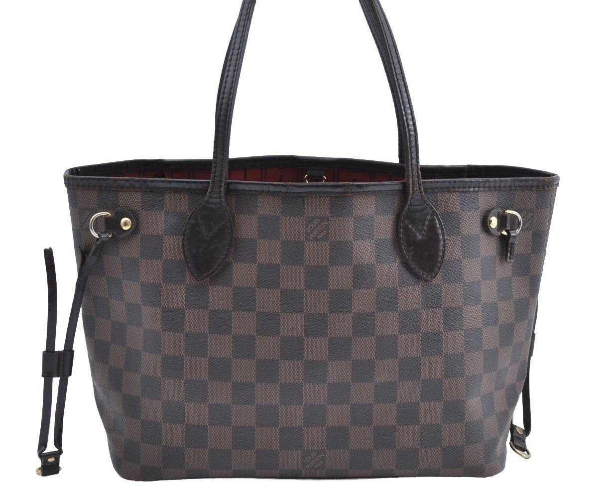 Authentic Louis Vuitton Damier Neverfull PM Shoulder Tote Bag N51109 LV K5475