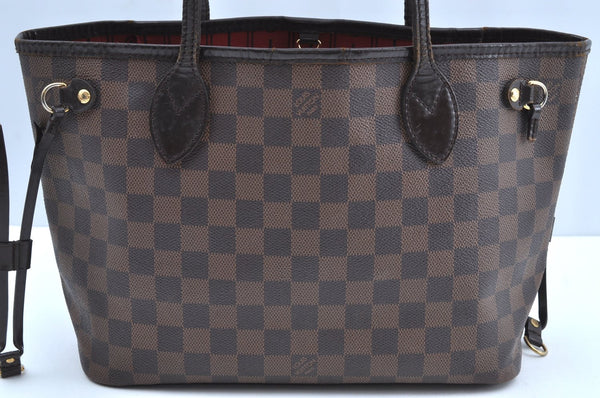 Authentic Louis Vuitton Damier Neverfull PM Shoulder Tote Bag N51109 LV K5475