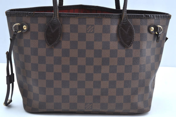 Authentic Louis Vuitton Damier Neverfull PM Shoulder Tote Bag N51109 LV K5475